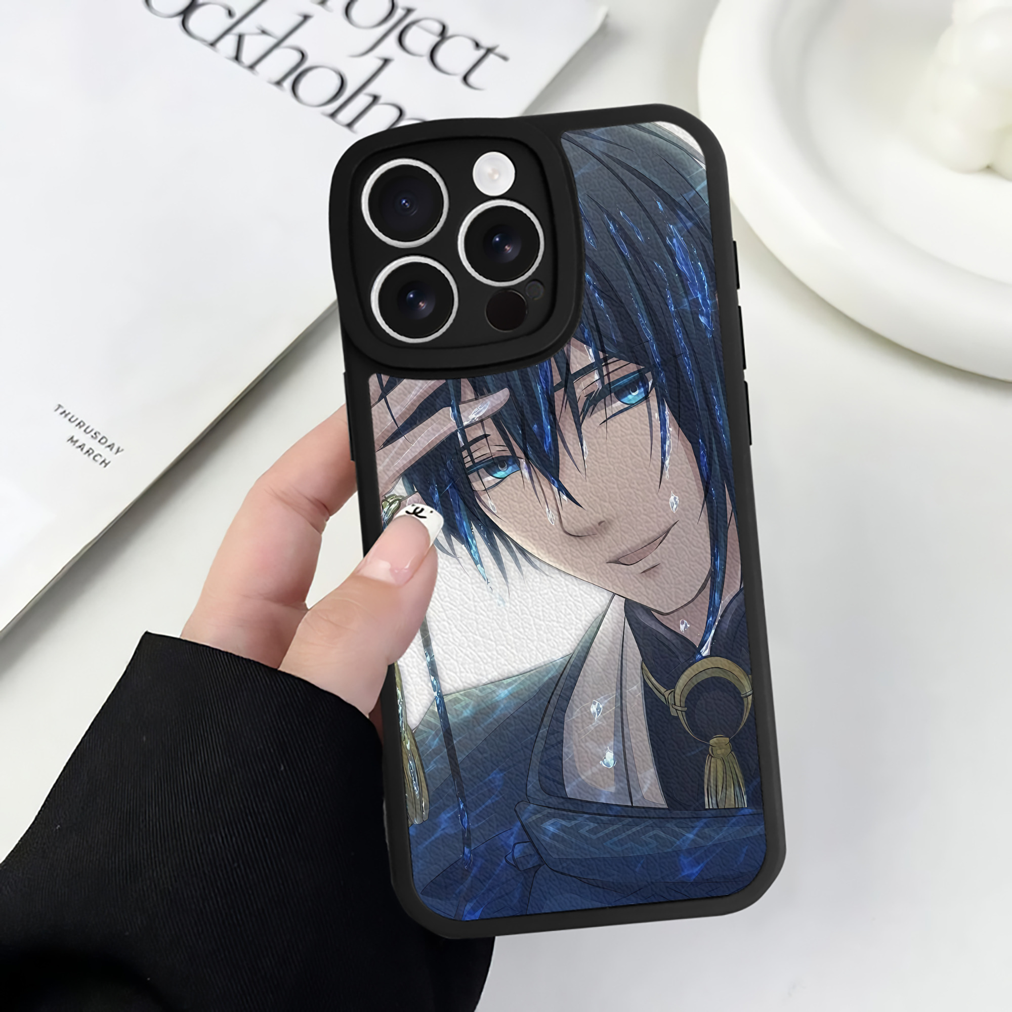 （画像用） 刀剣乱舞 Touken Ranbu 【iPhone 16シリーズ対応】シリコンスマホケース（レザー調） 材質：シリコン